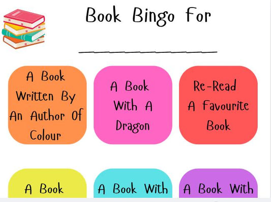 Book Bingo Bundle: Reading Challenge, Book Club Game (Digital Download)