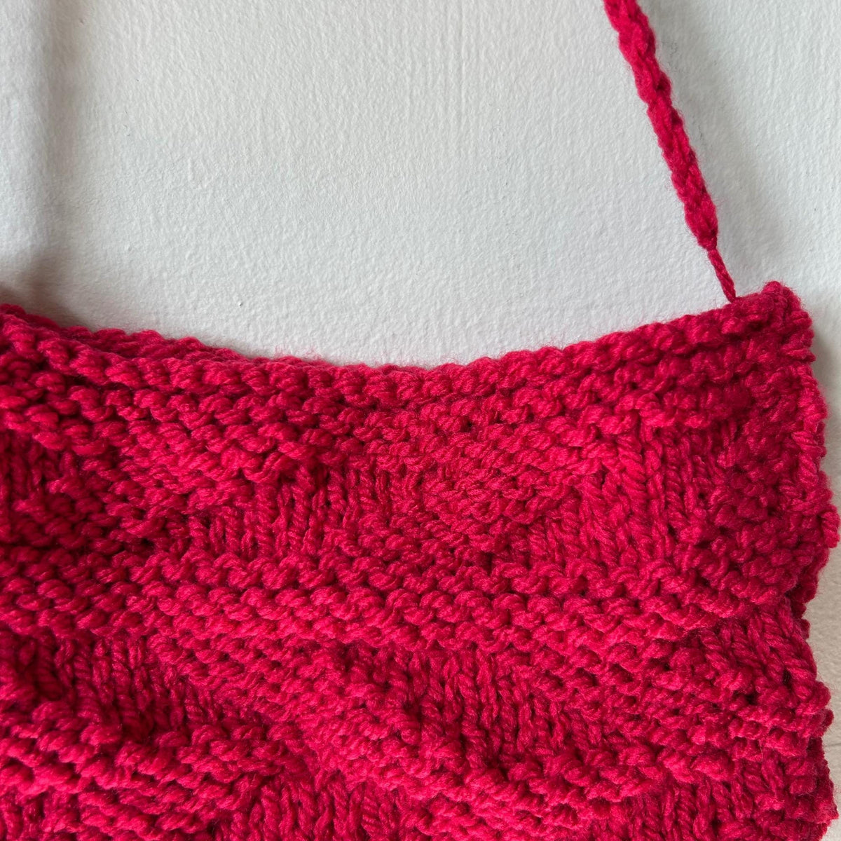 Small Knit Leaf Design Bag