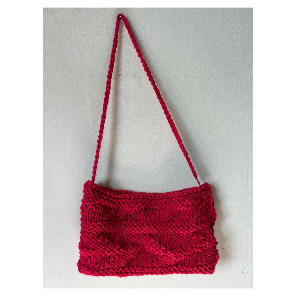Small Knit Leaf Design Bag