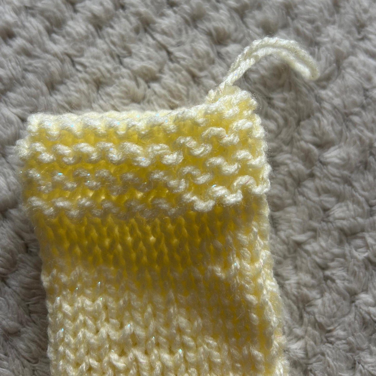 Glittery Yellow Mini Stocking for Christmas Home Decoration