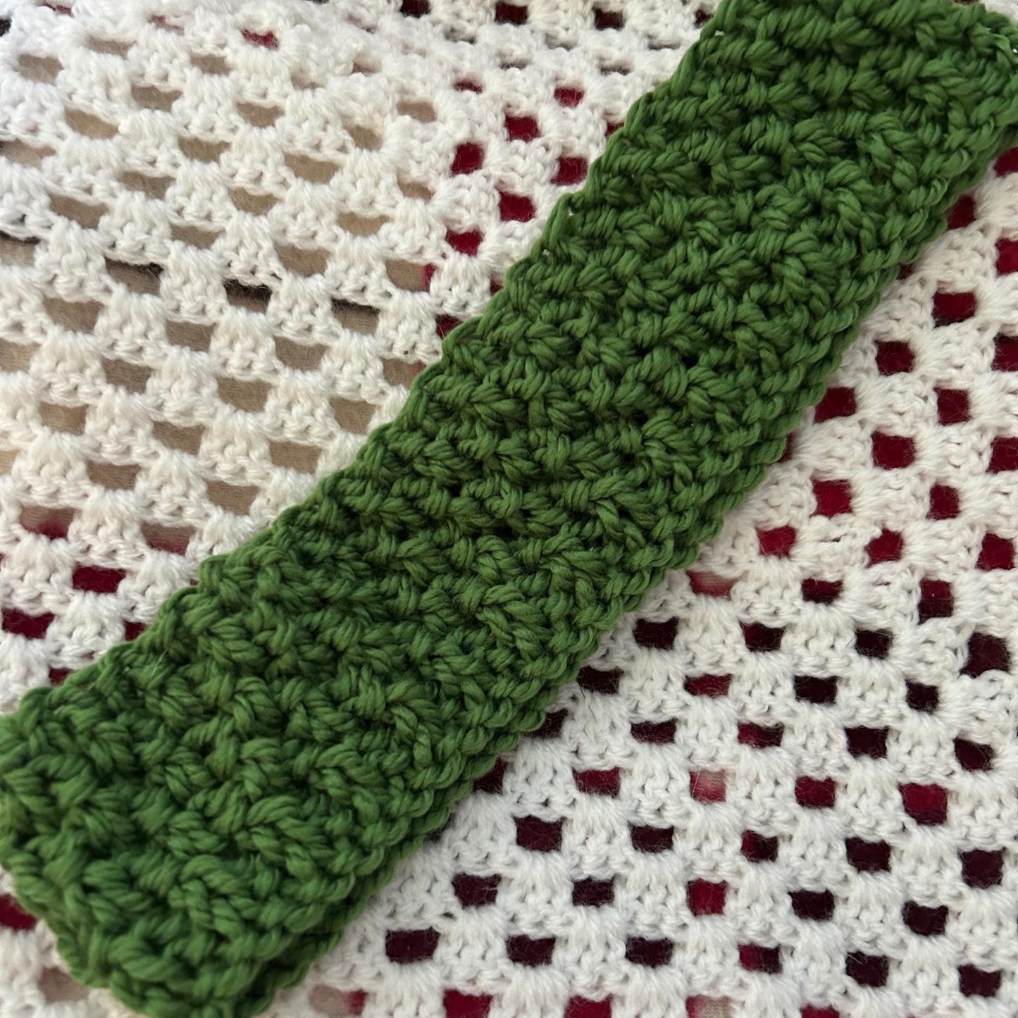 Handmade Green Chunky Knit Headband, One of a Kind, Ready to Ship