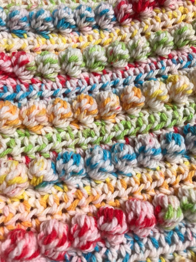 Crochet Bobble Bag Pattern PDF, Textured Shoulder Bag