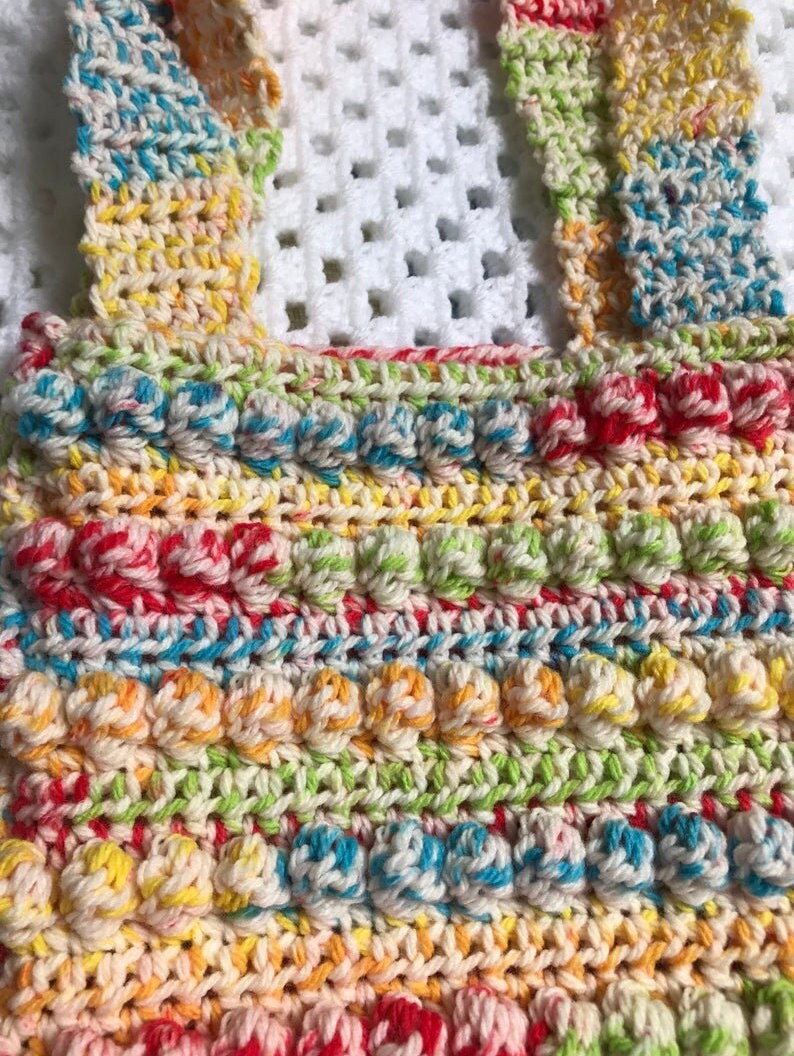 Crochet Bobble Bag Pattern PDF, Textured Shoulder Bag