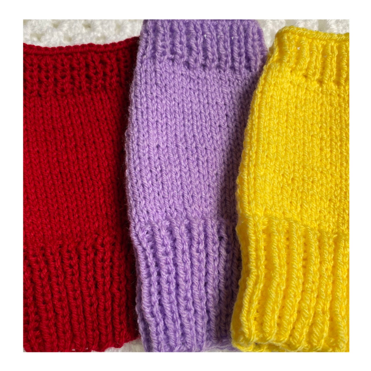 Fingerless Gloves Knitting Pattern: Beginner Knit Mittens (PDF Pattern)