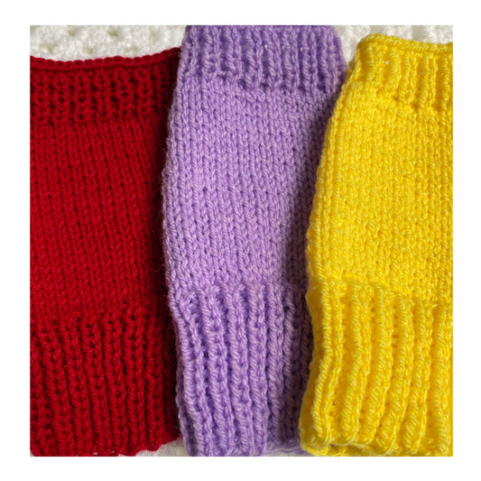 Fingerless Gloves Knitting Pattern: Beginner Knit Mittens (PDF Pattern)