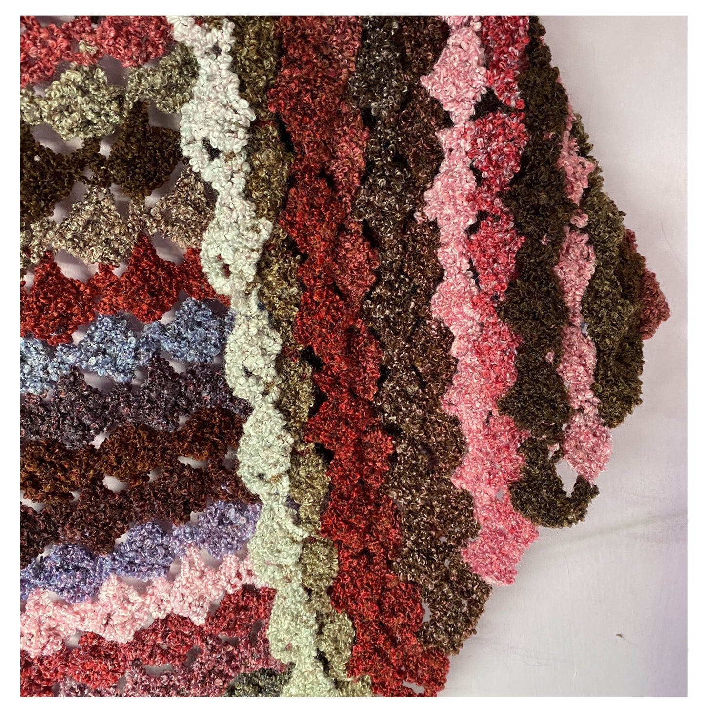 Lightweight Autumn Colours Lacy Shawl Wrap