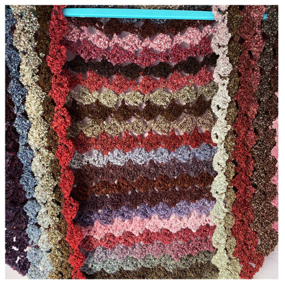 Lightweight Autumn Colours Lacy Shawl Wrap
