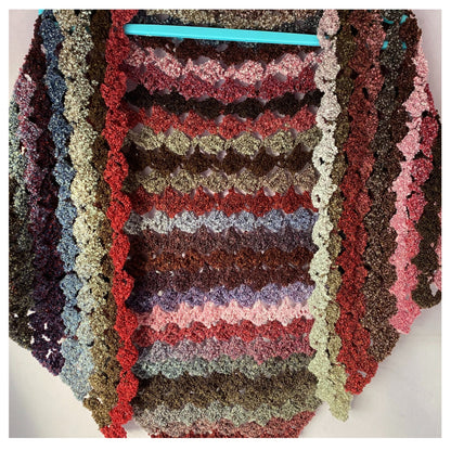 Lightweight Autumn Colours Lacy Shawl Wrap