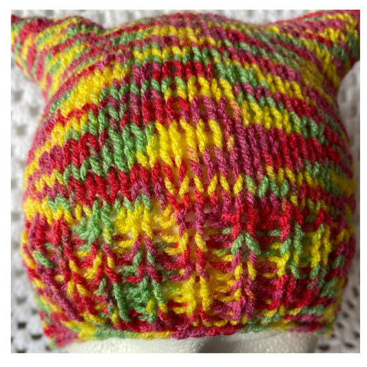 Beginner Friendly Kitty Kat Animal Ears Hat Knitting Pattern PDF