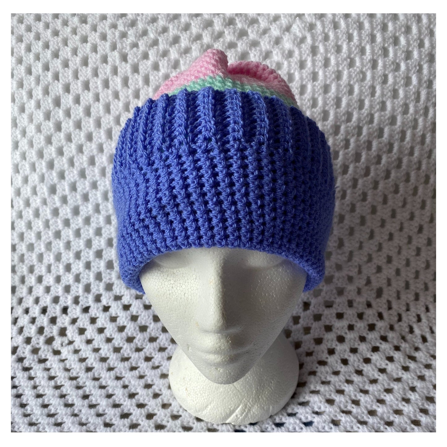 Summer Time Pastel Ice Cream Coloured Beanie Hat