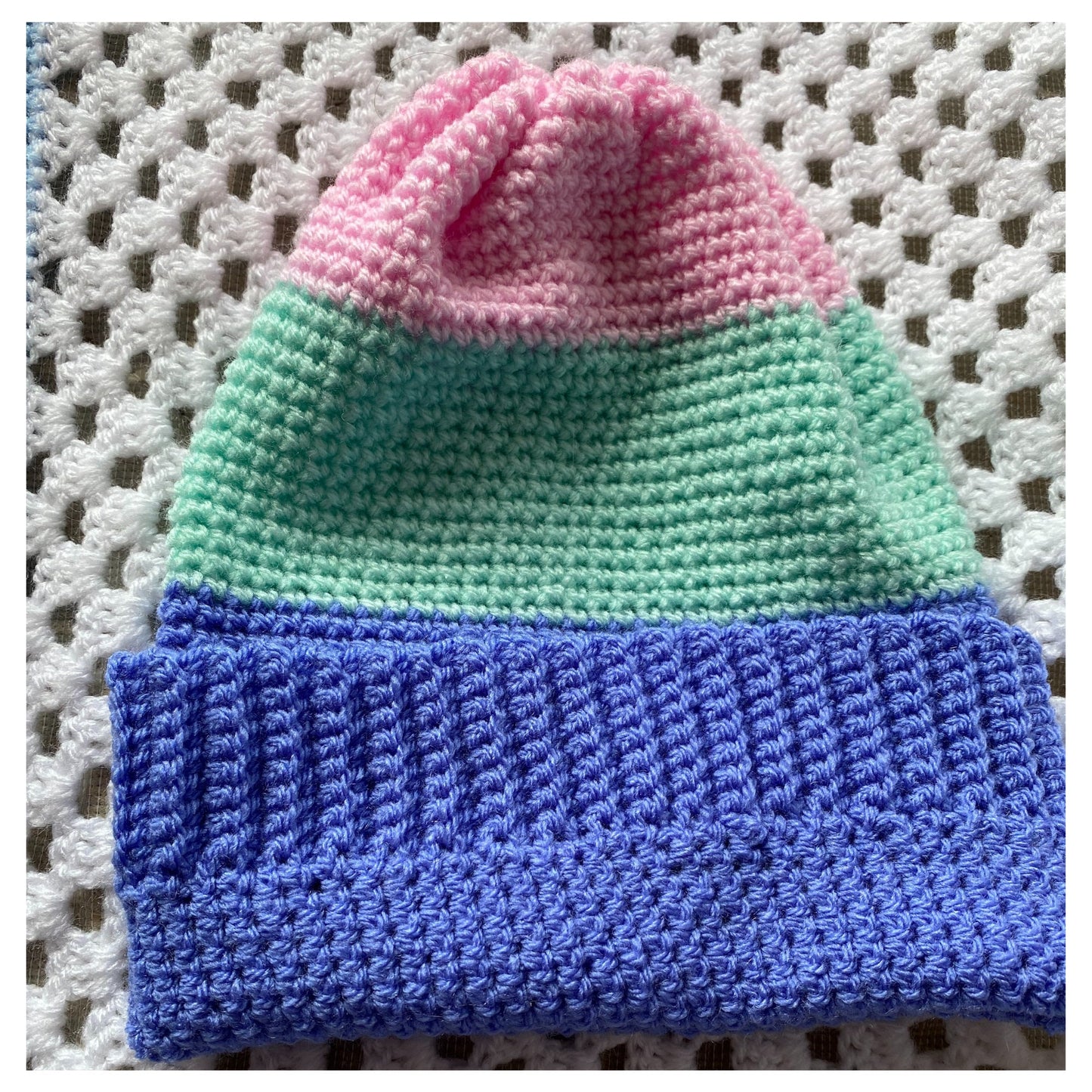 Summer Time Pastel Ice Cream Coloured Beanie Hat