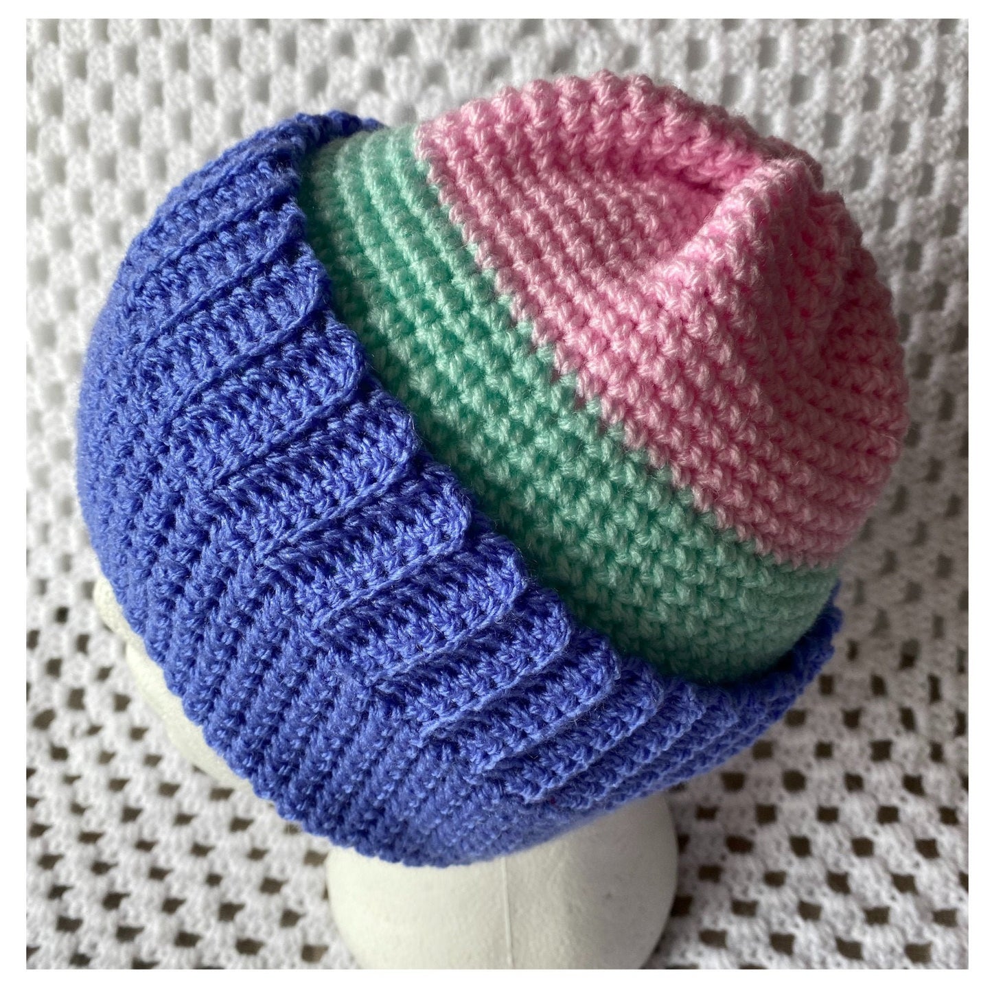 Summer Time Pastel Ice Cream Coloured Beanie Hat