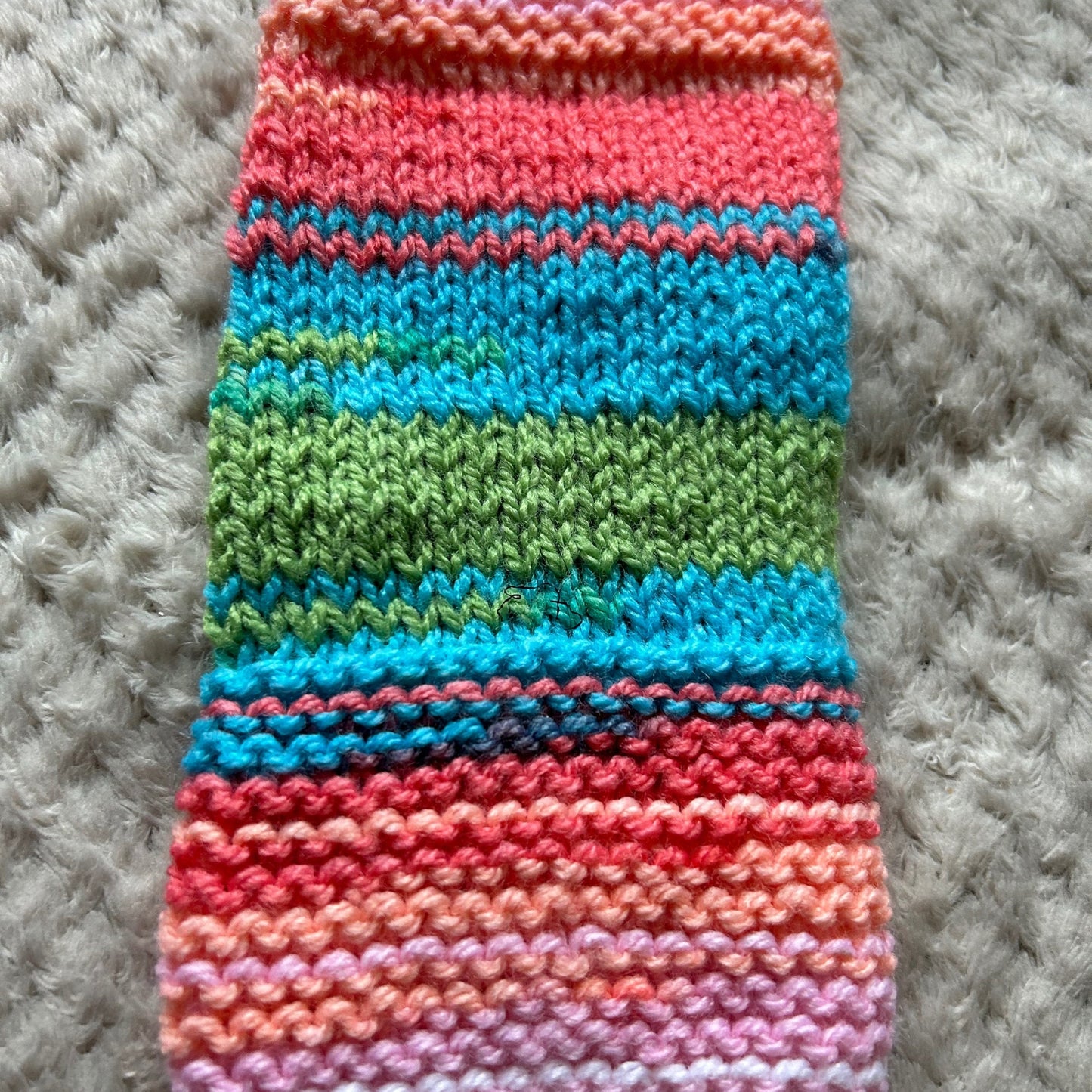 Hand-Knit Fingerless Gloves, Bright Pastel Summer Colours