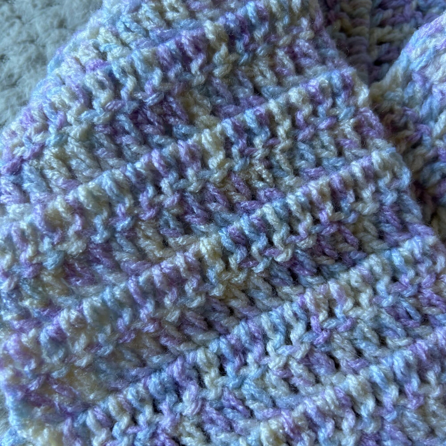 Crocheted Pastel Mini Scarf: One of a Kind Neck Warmer