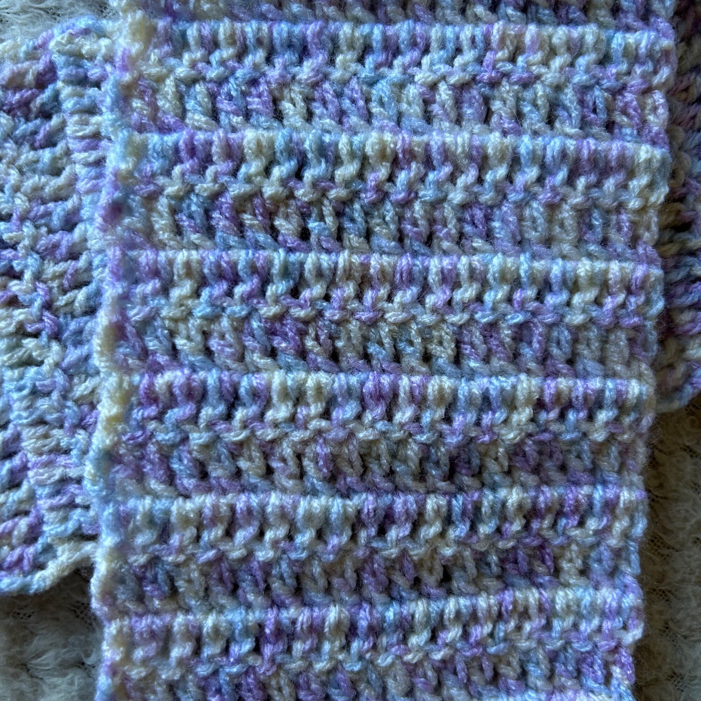 Crocheted Pastel Mini Scarf: One of a Kind Neck Warmer