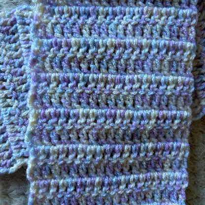 Crocheted Pastel Mini Scarf: One of a Kind Neck Warmer