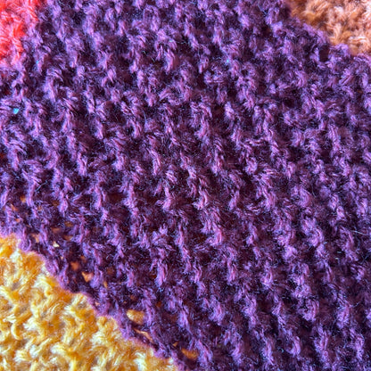 Handmade Autumn Striped Knit Scarf, Fall Colors
