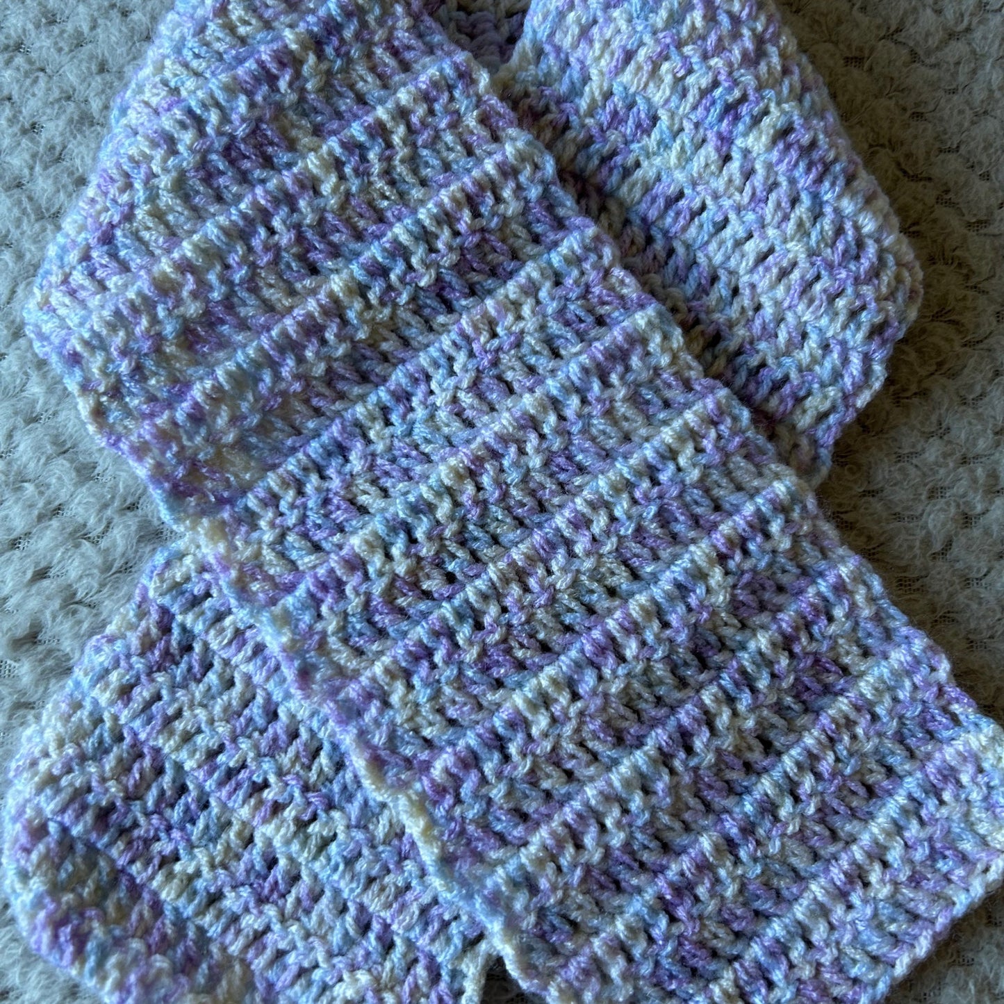 Crocheted Pastel Mini Scarf: One of a Kind Neck Warmer