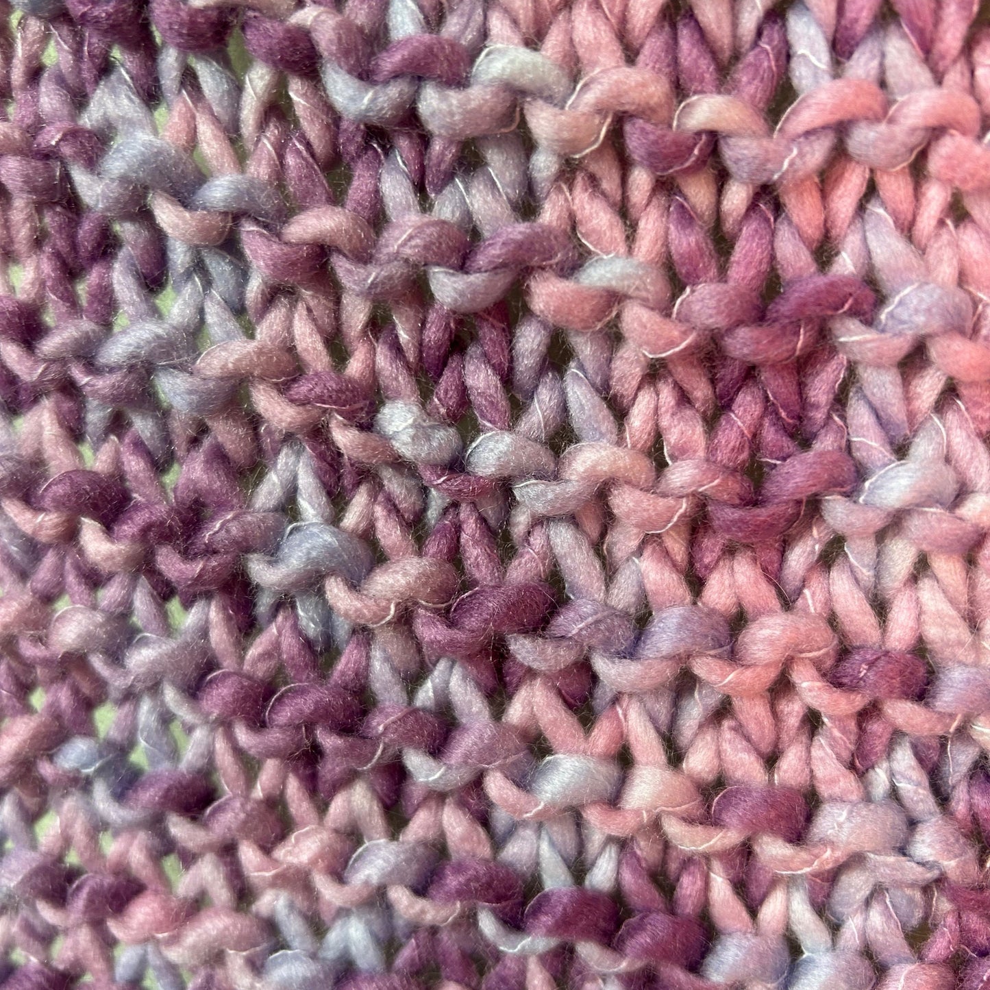 Chunky Purple Hand Knit Scarf With Fringe