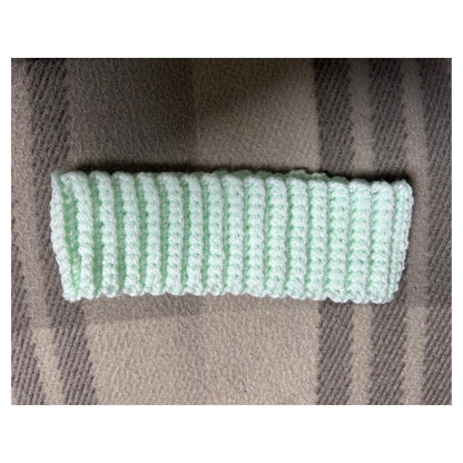 Hand-Crocheted Mint Green Ribbed Headband: Cosy Ear Warmer