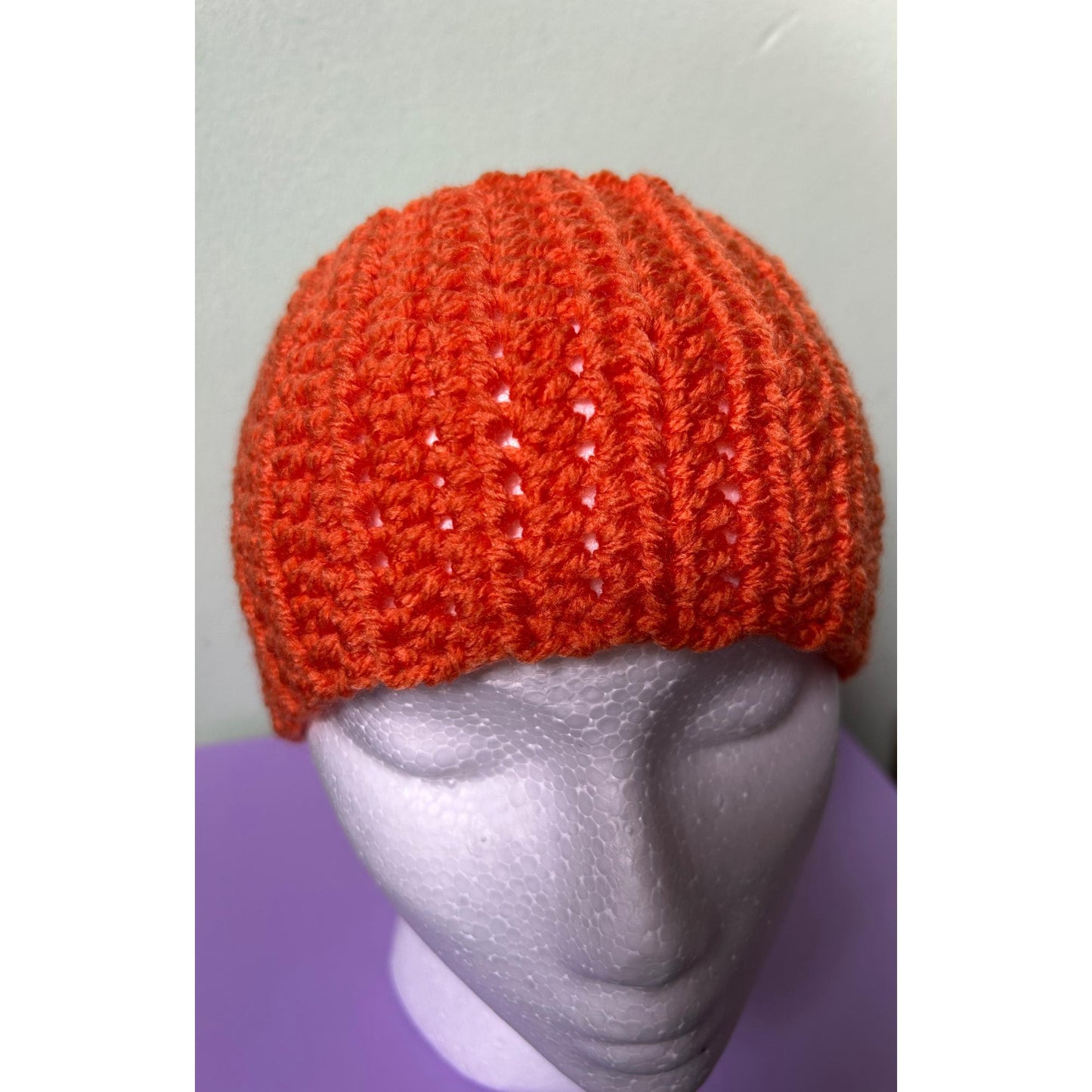 Hand-Crocheted Orange Headband: Ribbed Autumn Ear Warmer