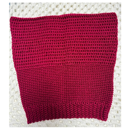 Deep Pink Crocheted Infinity Scarf Cowl