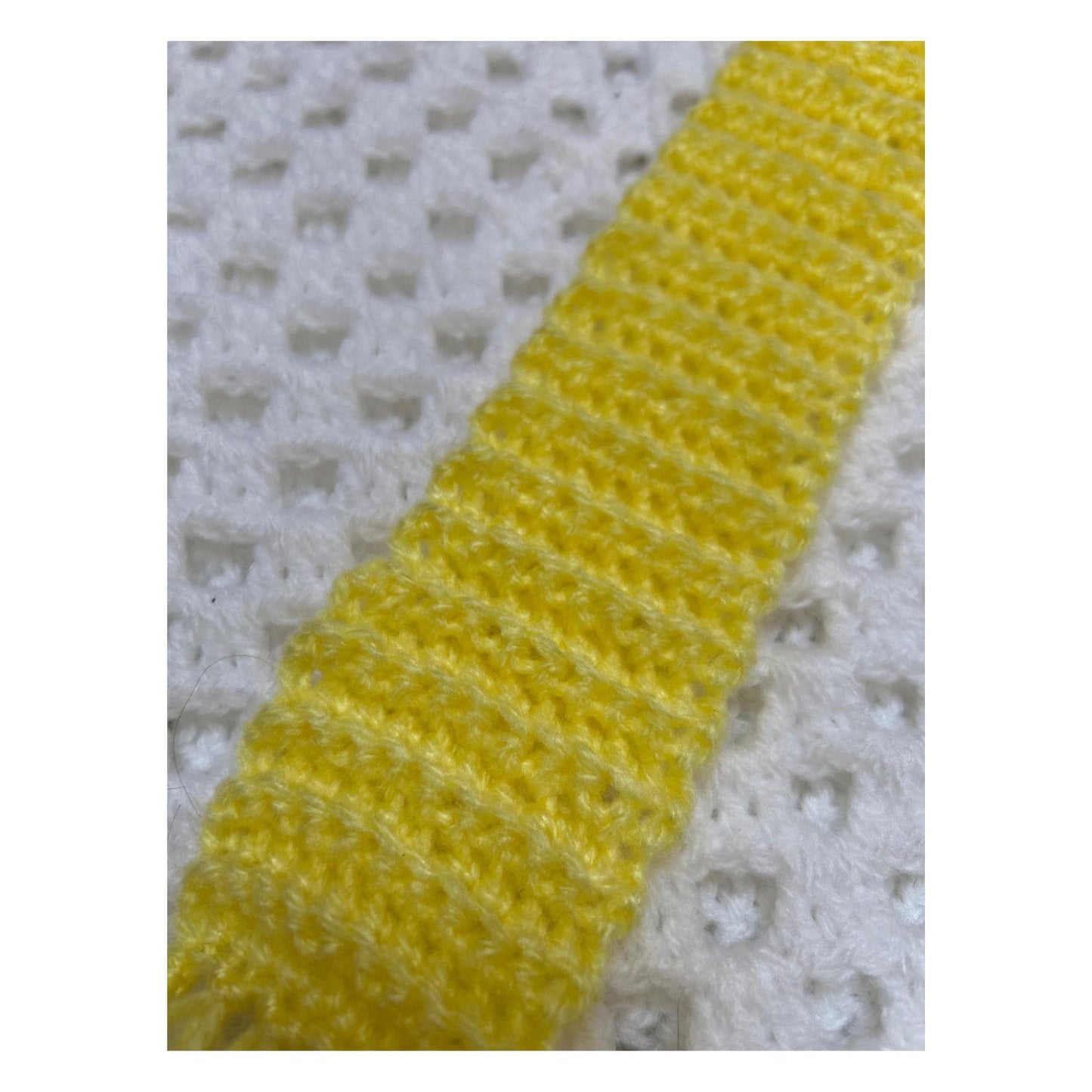 Custom Yellow Crocheted Bookmark with Tassel Fringe