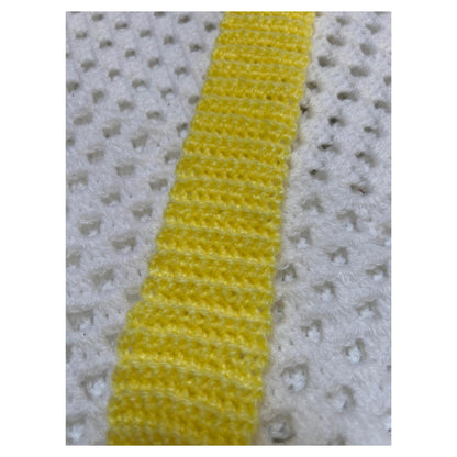 Custom Yellow Crocheted Bookmark with Tassel Fringe