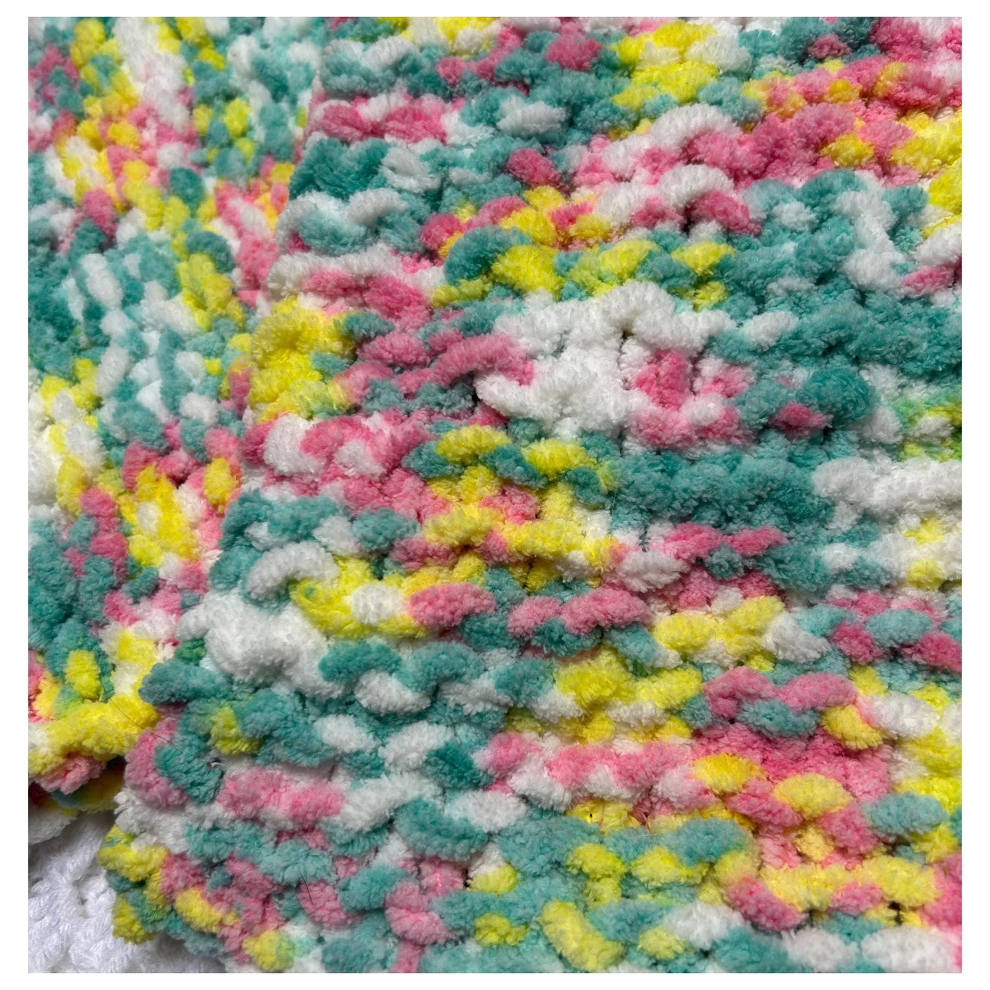 Very Chunky Brightly Coloured Rectangular Shawl