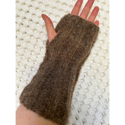 Brown Alpaca Wrist Warmers