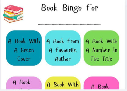 Mini Book Bingo: Fun Reading Challenge, Book Club Activity (PDF)