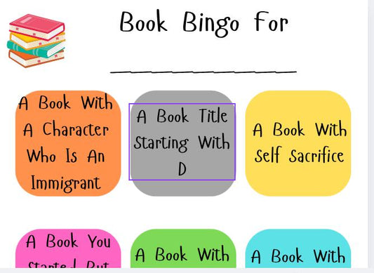 Mini Book Bingo PDF: Fun Reading Challenge, Book Club Activity (Printable)