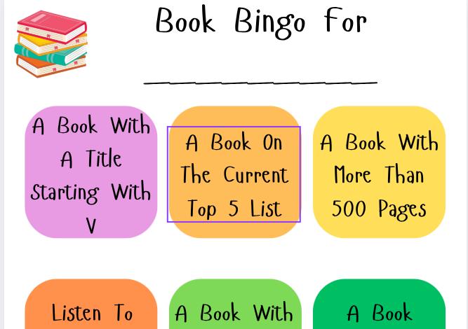 Book Bingo: 9 Prompt Reading Challenge (Digital Download)