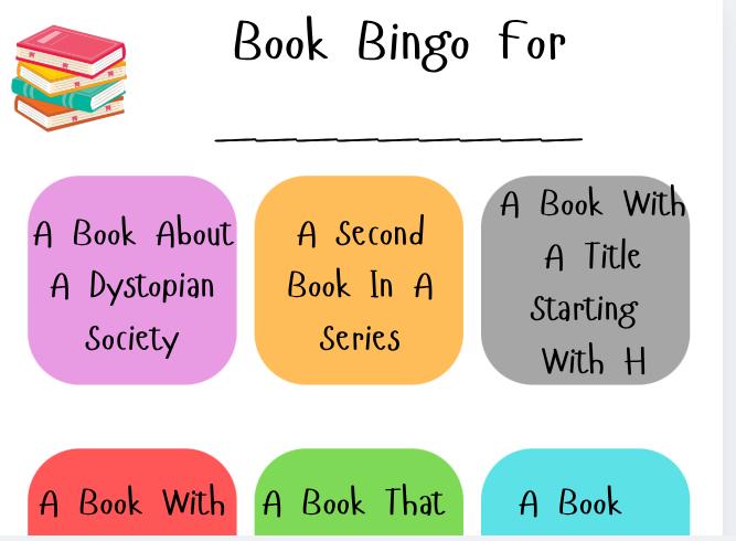 Book Bingo Bundle: Reading Challenge, Book Club Game (Digital Download)