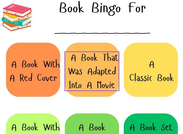Bookish Bingo Cards: Reading Challenge, Book Club Activity (PDF Printable)