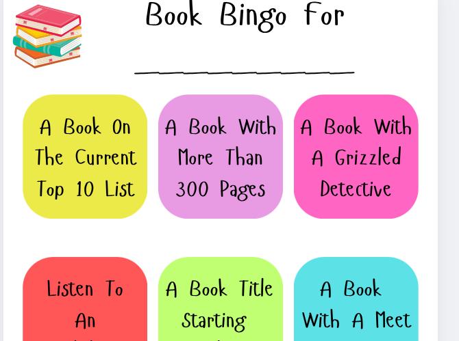 Mini Book Bingo: Colorful Reading Challenge, Book Club Activity (PDF)