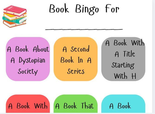 Colourful Book Bingo: 9 Prompt Reading Challenge (PDF)