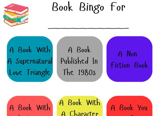 9-Prompt Book Bingo: Colorful Reading Challenge (Digital Download)