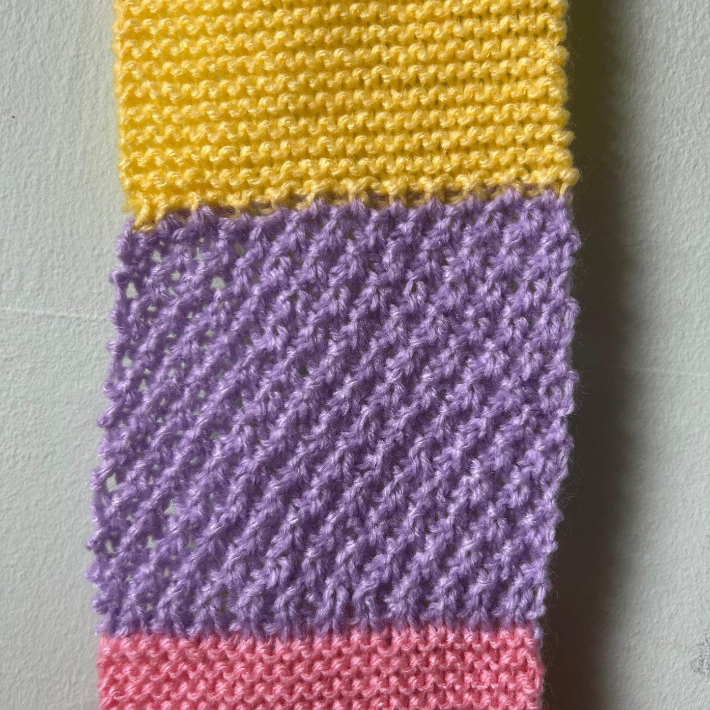 Pastel Rainbow Knitted Scarf: Striped Fringe Scarf