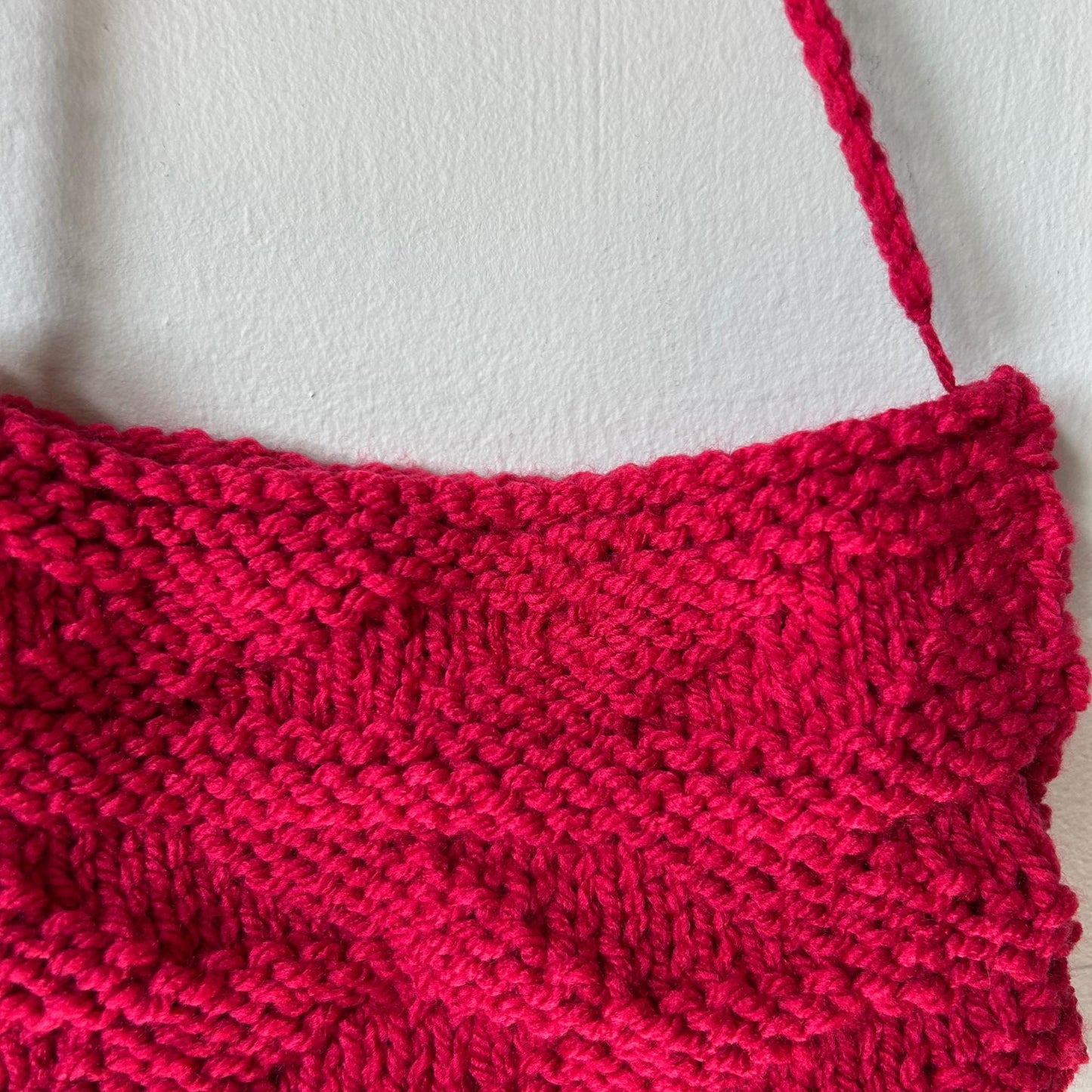 Small Knit Leaf Design Bag