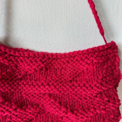 Small Knit Leaf Design Bag