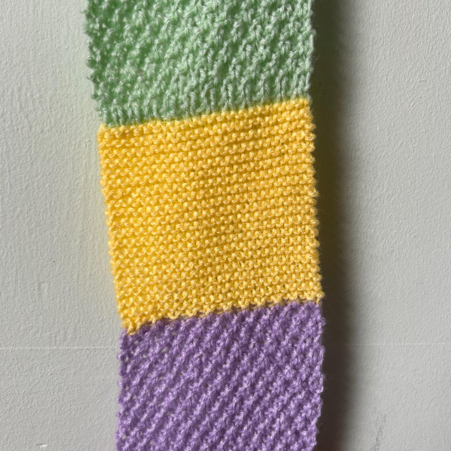 Pastel Rainbow Knitted Scarf: Striped Fringe Scarf
