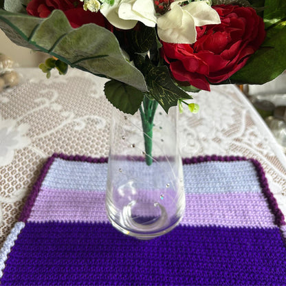 Shades of Purple Placemat with Bobble Edge