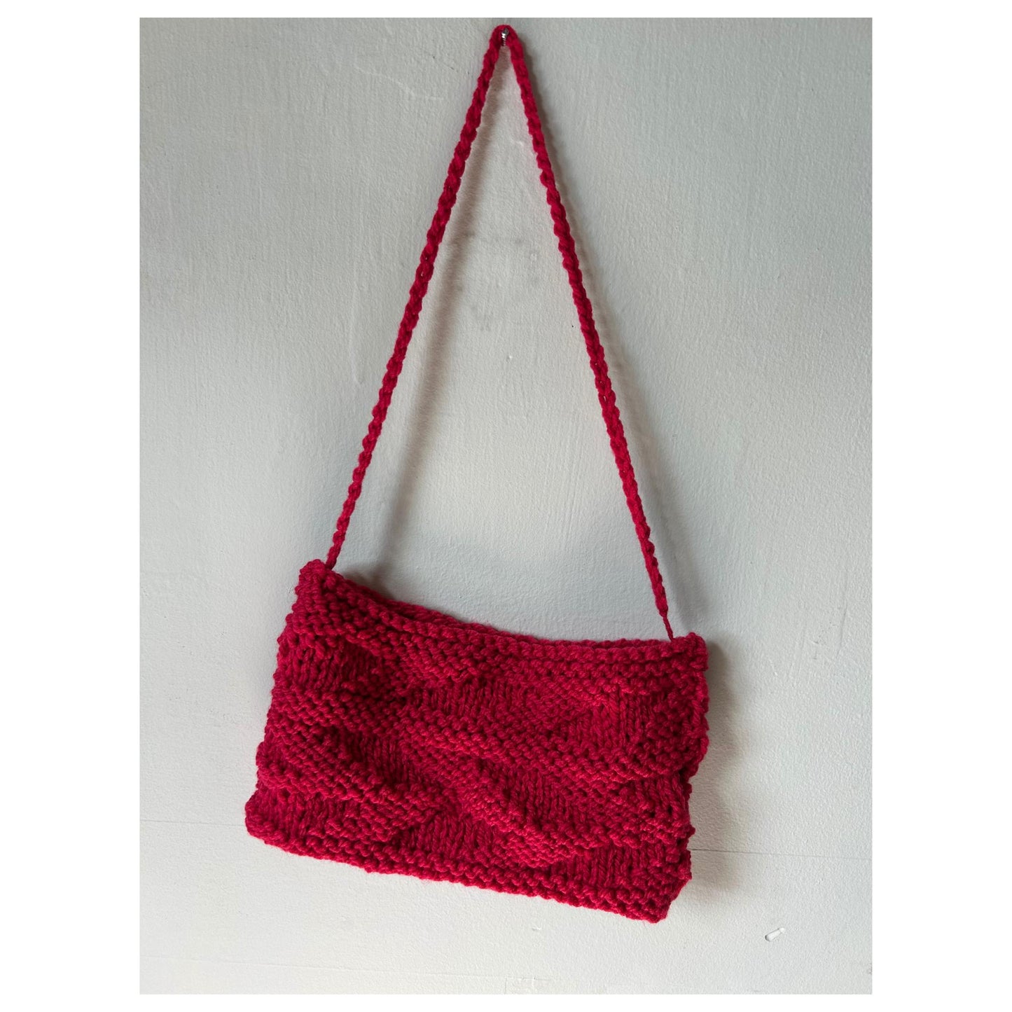 Small Knit Leaf Design Bag