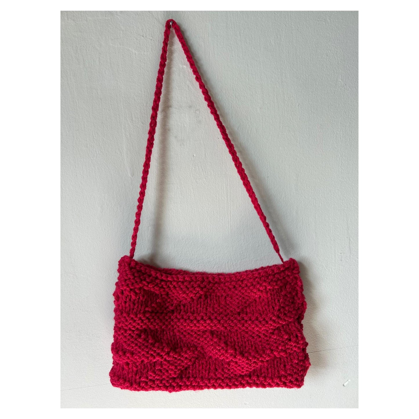 Small Knit Leaf Design Bag