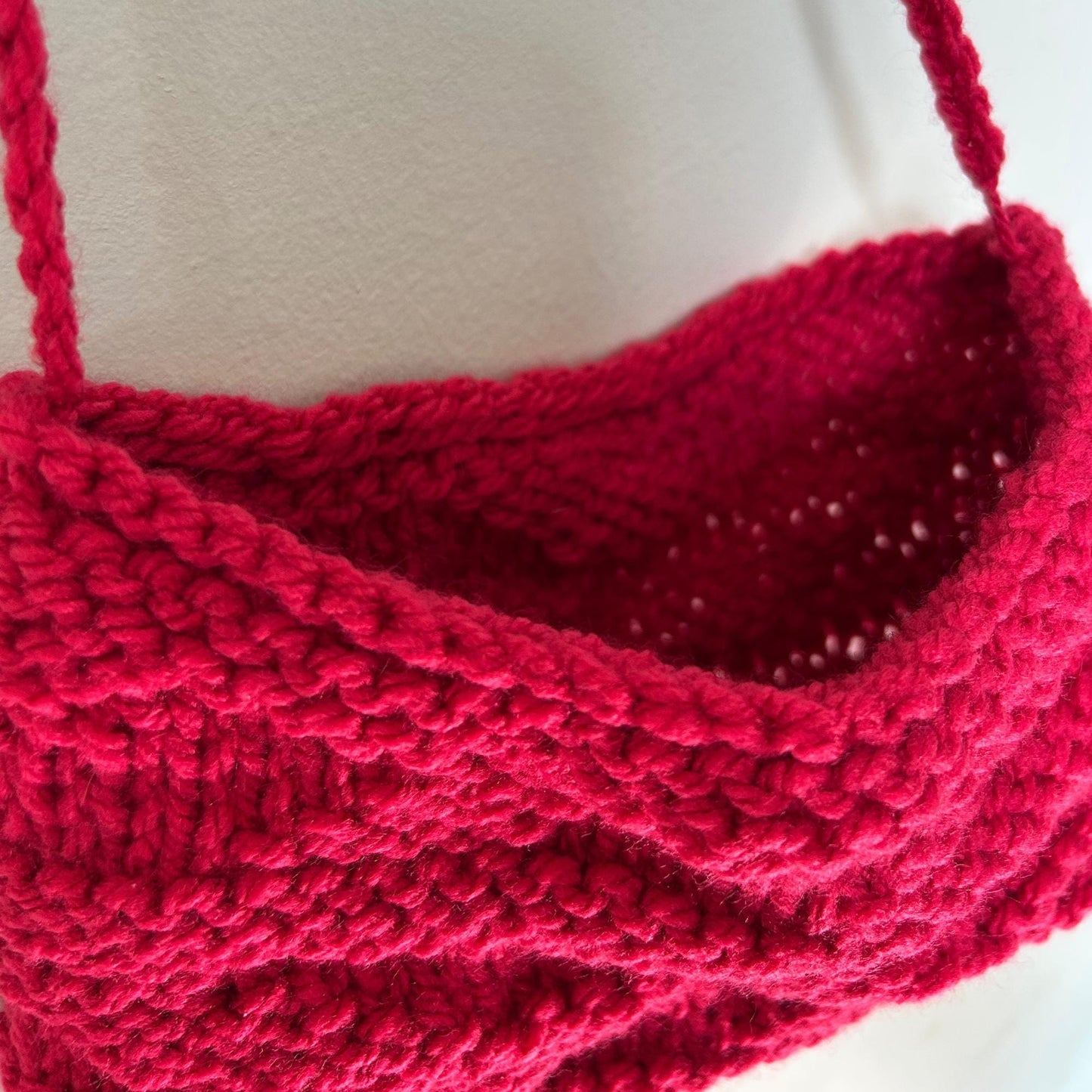 Small Knit Leaf Design Bag
