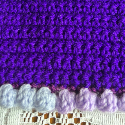 Shades of Purple Placemat with Bobble Edge