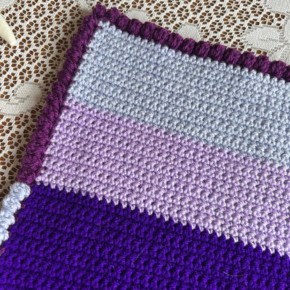 Shades of Purple Placemat with Bobble Edge