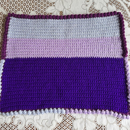 Shades of Purple Placemat with Bobble Edge