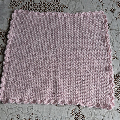 Large Pink Sparkly Placemat with Shell Edging Border